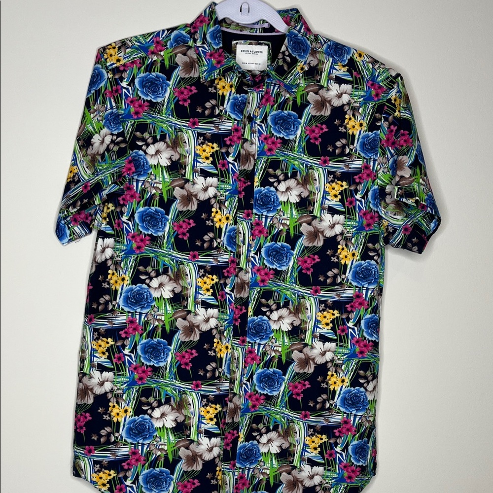 Denim & Flower Vibrant Floral Men's Shirt